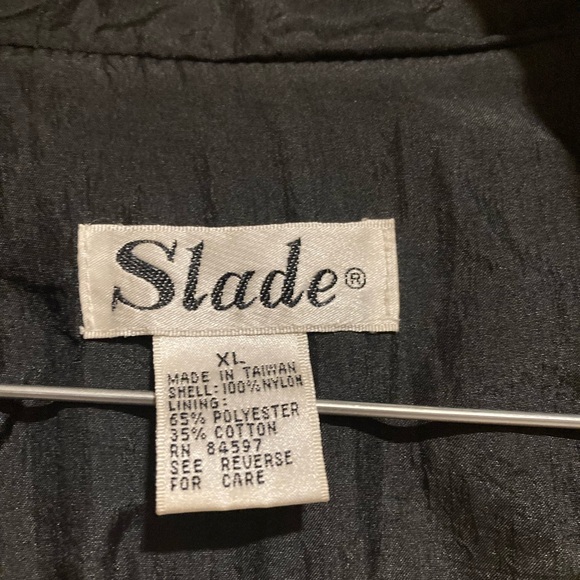 Vtg velvet goth floral windbreaker - Picture 3 of 4